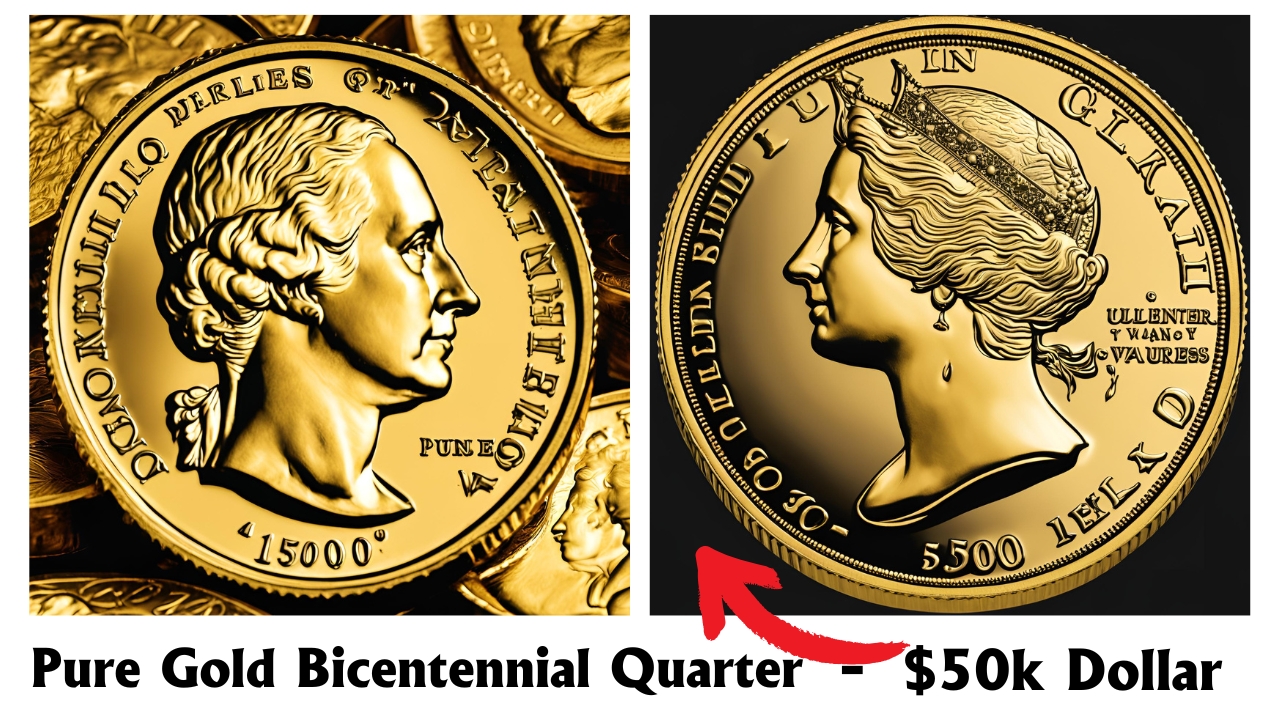 Pure Gold Bicentennial Quarter